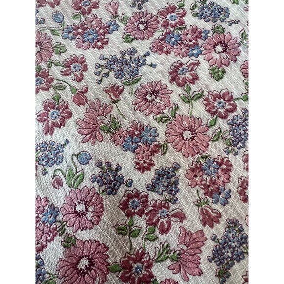 Vintage 1940-1950 Floral Striped Solid Fabric Lot of 13 Remnants - Picture 13 of 13